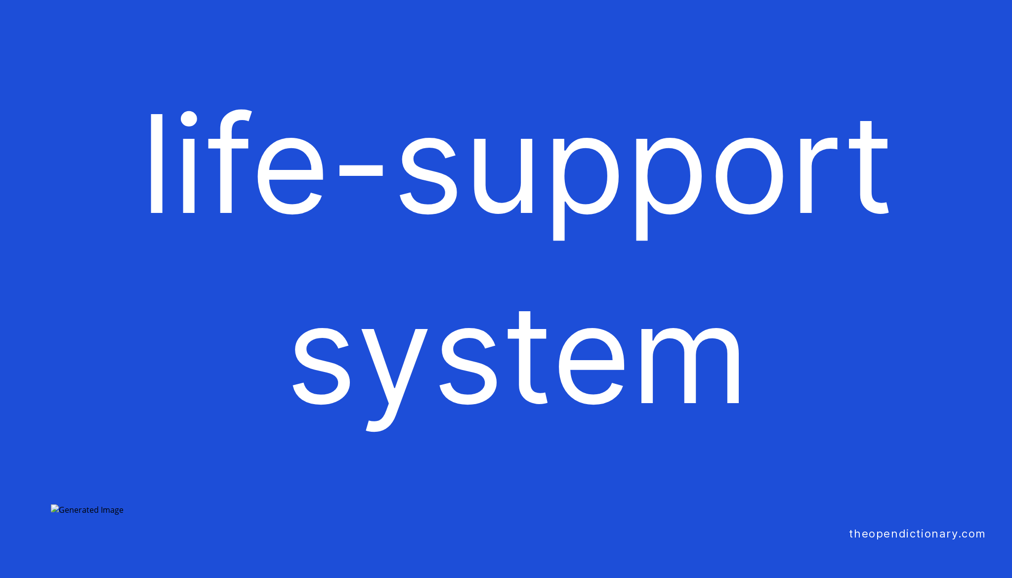 What Is The Meaning Of Life Support System